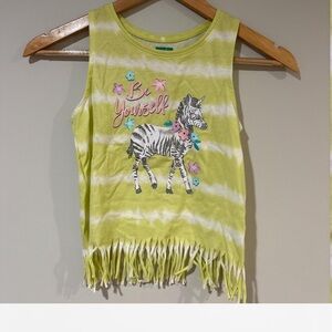 Garanimals Yellow Tie-Dye Zebra Tank Top